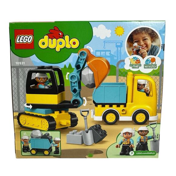 LEGO DUPLO Truck and Tracked Excavator Construction Vehicle Set 10931 New - Picture 2 of 6